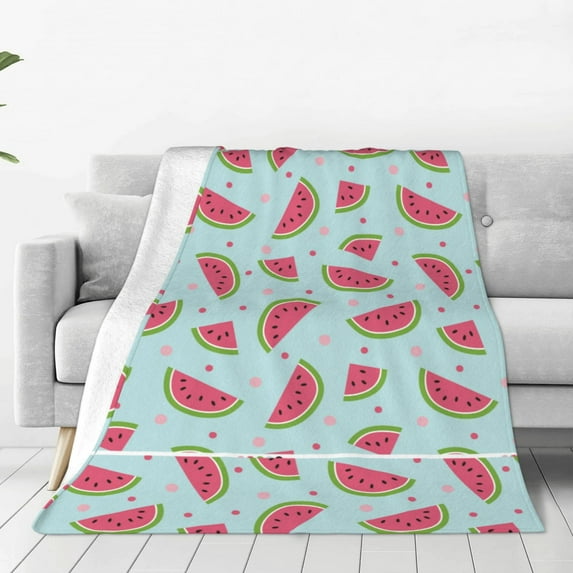 Sikiie Watermelon Ultra-Soft Micro flannel Blanket Luxury All Seasons Warm Blanket for Bedding Sofa and Travel (4 sizes)-80"x60"
