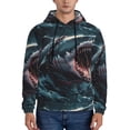 thumbnail image 1 of Sikiie Wave Chain Shark Men's Hoodie, Essentials Hoodie, Sweatshirt, Pullover Hooded Sweatshirt for Men-Large, 1 of 7