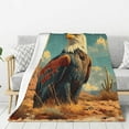 thumbnail image 1 of Sikiie Western Desert Cactus Bald Eagle Cozy Flannel Fleece Throw Blanket: Lightweight & Thick for All Seasons - Perfect for Women, Men, & Kids"40"x30", 1 of 6