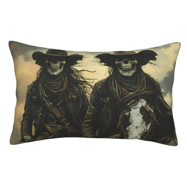 Sikiie Western Desert Skull Cowboy Pillow Covers, Throw Pillow Case