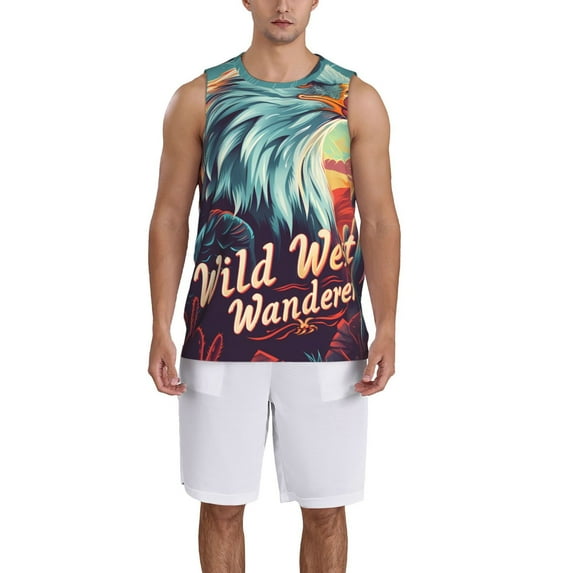 Sikiie Western Style Bald Eagle Basketball Jersey Reversible Men's Mesh Athletic Sports Shirts Training Practice S-4XLXX-Large