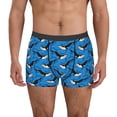 thumbnail image 1 of Sikiie Whale And Sea Print Men's Boxer Briefs, Elastic Waistband Boxer Briefs Leggings-Large, 1 of 5
