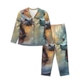 thumbnail image 1 of Sikiie White And Red Storm Dragon Women's Long-Sleeve Shirt and Full-Length Bottom Pajama Set (s-xxl)-Large, 1 of 7