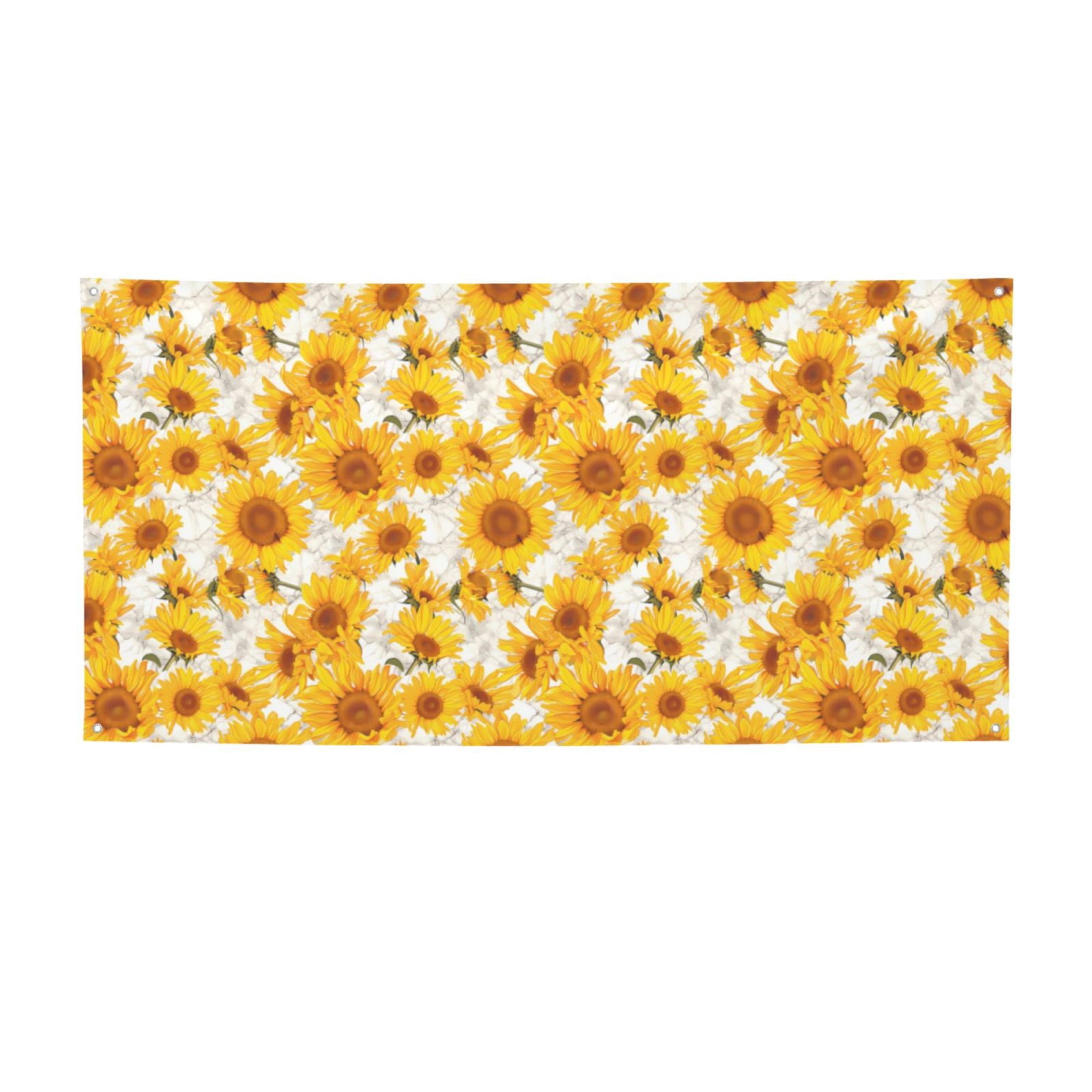 Sunflower Banner Pattern Sikiie White Marble Pattern Sunflower Custom Banners and Signs ...