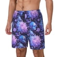 thumbnail image 1 of Sikiie White Skull Flower Print Men's Double Layer Swimming Trunks, Adjustable Waistband and Pockets Sports Swimming Trunks, Beach Swimwear-XX-Large, 1 of 6