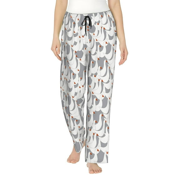 Sikiie White goose Pajamas Pants for Women, Lounge for Women,Women’s Pajama Lounge Pants-Medium