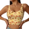 thumbnail image 1 of Sikiie Wild West Colorful Print Strappy Sports Bra for Women Padded Push Up Sports Bra Athletic Running Sports Bra Workout Bra Yoga Bra, 1 of 5