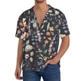 thumbnail image 1 of Sikiie Wildflower Watercolor 1 Men's Cuban Shirt, Hawaiian Shirts, Business Casual Button Down Shirts, Short Sleeve Shirt-Medium, 1 of 5