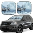 thumbnail image 1 of Sikiie Winter Reindeer In Snowy Mountains Print Foldable Car Windshield Sun Visor, Car Window Sunshade Suitable for Sedan, SUV and Truck Car Accessories-Large, 1 of 6