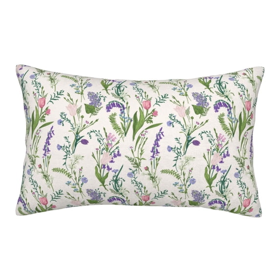 Sikiie Wisteria Flower Print Plush Pillow Cover, Wrinkle-proof and Stain-resistant Pillow Protector without Pillow Core, Home Decoration-20"x30"