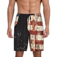 thumbnail image 1 of Sikiie Wood Grain Bald Eagle Mens Pajama Shorts, Lightweight Lounge Pant with Pockets Soft Sleep Pj Shorts for Men3X-Large, 1 of 6