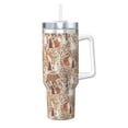 Sikiie Woodland Animals in Neutral Tones Insulated Stainless Water