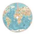 thumbnail image 1 of Sikiie World Map With Animals 1 Christmas Tree Skirt, Christmas Tree Decorations, Christmas Decor, Tree Mat Decoration(30-48IN)-36", 1 of 6
