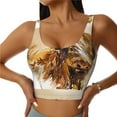 thumbnail image 1 of Sikiie Yak Print Strappy Sports Bra for Women Padded Push Up Sports Bra Athletic Running Sports Bra Workout Bra Yoga Bra, 1 of 5