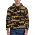 thumbnail image 1 of Sikiie Yellow Excavator Men's Hoodie, Essentials Hoodie, Sweatshirt, Pullover Hooded Sweatshirt for Men-3X-Large, 1 of 7