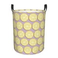 thumbnail image 1 of Sikiie Yellow Lemon Slices Print Round Dirty Clothes Basket, Waterproof Standing Foldable Storage Basket, for Laundry Room, Bedroom, Bathroom Storage-Small, 1 of 6