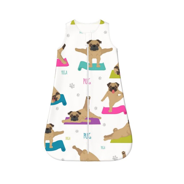 Sikiie Yoga Dogs Poses Baby Sleep Sack, Baby Sleeping Bag with TwoWay