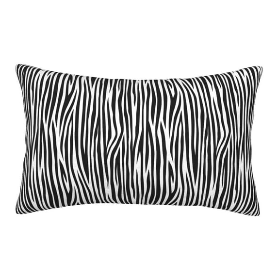 Sikiie Zebra Skin Print Plush Pillow Cover, Wrinkle-proof and Stain-resistant Pillow Protector without Pillow Core, Home Decoration-16"x24"