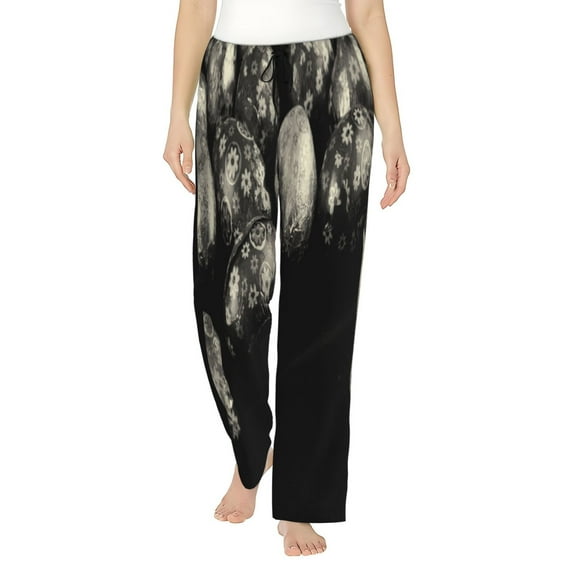 Sikiie black Easter eggs Pajamas Pants for Women, Lounge for Women,Women’s Pajama Lounge Pants-X-Large
