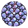 thumbnail image 1 of Sikiie blue Skull flower 30-48 inches {designName} Print Christmas Tree Skirt Snowman Xmas Tree Skirt with Edge Christmas Decorations for Holiday Party48", 1 of 7