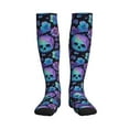 thumbnail image 1 of Sikiie blue daisy Skull flower 1 Pairs Compression Socks for Men and Women 15-20 mmHg Running Support Socks, 1 of 7