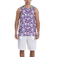 thumbnail image 1 of Sikiie blue flower Skull colorful Basketball Jersey Reversible Men's Mesh Athletic Sports Shirts Training Practice S-4XLLarge, 1 of 6