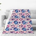 thumbnail image 1 of Sikiie blue record rock Skull Ultra-Soft Micro flannel Blanket Luxury All Seasons Warm Blanket for Bedding Sofa and Travel (4 sizes)-50"x40", 1 of 7