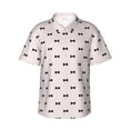 thumbnail image 1 of Sikiie bow on polka dots Print Men's Hawaiian Shirt, Summer Beach Button Pocket Short Sleeve T-Shirt,X-Large, 1 of 7