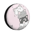 thumbnail image 1 of Sikiie cat Tire Cover Wheel Protectors Tyre Covers Weatherproof Wheel Covers Universal Fit for Trailer Rv SUV Truck Camper Travel Trailers-14 inch, 1 of 6