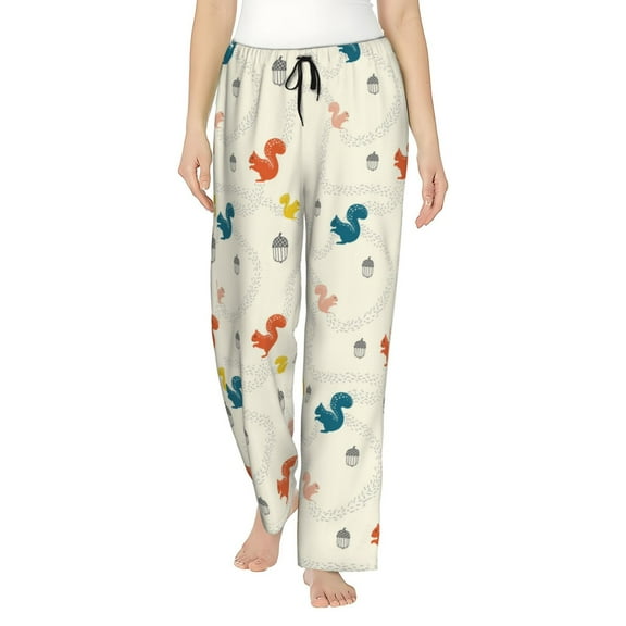 Sikiie colorful Squirrel Nuts Women’s Lounge Pants, Lounge Pants Sleep Bottoms, Lounge for Women, Womens Pajama Pants -X-Large