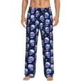 thumbnail image 1 of Sikiie crystal Skull Mens Pajama Pants Sleep & Lounge Pants, PJ Bottoms With elastic waistb and Pockets Large, 1 of 6