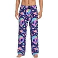 thumbnail image 1 of Sikiie crystal Skull mushroom Mens Pajama Pants Sleep & Lounge Pants, PJ Bottoms With elastic waistb and Pockets Large, 1 of 6