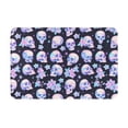 thumbnail image 1 of Sikiie crystal flower Skull Print Flannel Anti-slip Floor Mat 16x24in, Thickened Dustproof Entrance Door Mat Floor Mat for Kitchen, Bathroom, Laundry Room, 1 of 7