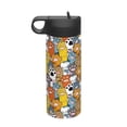 thumbnail image 1 of Sikiie cute paw Print 18OZ Insulated Straw Cup, Portable Leak-proof Sports Water Bottle, Stainless Steel Water Cup Suitable for Home and Outdoor, 1 of 8