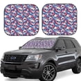 thumbnail image 1 of Sikiie daisy Skull red flower Print Foldable Car Windshield Sun Visor, Car Window Sunshade Suitable for Sedan, SUV and Truck Car Accessories-Small, 1 of 6