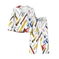 thumbnail image 1 of Sikiie equipment for repair tools Pajamas Set Long Sleeve Sleepwear Womens Button Down Nightwear Pj Sets-Medium, 1 of 7