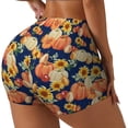 thumbnail image 1 of Sikiie fall Pumpkin Daisy Workout Shorts Women Scrunch Butt Gym Shorts Seamless High Waist Tummy Control Yoga Biker Athletic Shorts-Small, 1 of 8