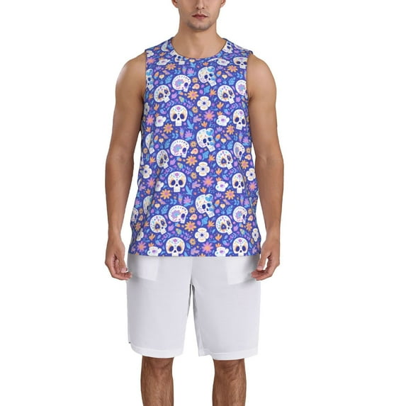 Sikiie flower Skull cartoon Basketball Jersey Reversible Men's Mesh Athletic Sports Shirts Training Practice S-4XLLarge