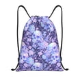 thumbnail image 1 of Sikiie flower crystal Skull Drawstring Backpack Drawstring Bags, Draw String Back Bag for Sports, Gym, Travel, Swimming, Beach-Medium, 1 of 6