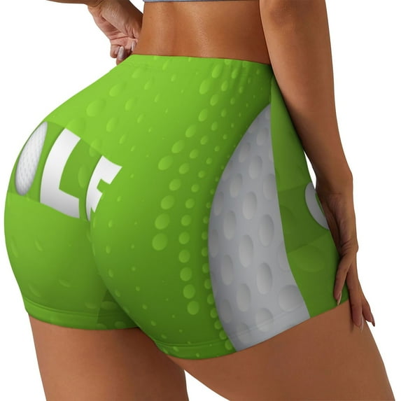 Sikiie golf ball Print Workout Shorts Women Scrunch Butt Gym Shorts Seamless High Waist Tummy Control Yoga Biker Athletic Shorts-XX-Large
