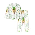 thumbnail image 1 of Sikiie happy dog. St. Patricks Day Pajamas Set Long Sleeve Sleepwear Womens Button Down Nightwear Pj Sets-X-Large, 1 of 7