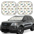 thumbnail image 1 of Sikiie happy new year Raccoon Print Foldable Car Windshield Sun Visor, Car Window Sunshade Suitable for Sedan, SUV and Truck Car Accessories-Medium, 1 of 6