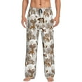 thumbnail image 1 of Sikiie leaf Moose fox owls tree Pajama Pants Men, PJ Bottoms, Sleep & Lounge Pants-X-Large, 1 of 6