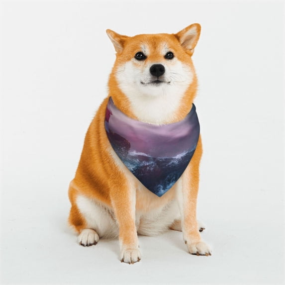 Sikiie lighthouse Waves Torrential Rain Dog Bandanas-Dog Scarf Bib Kerchief Breed for Dogs and Small for Pets Gift-Medium