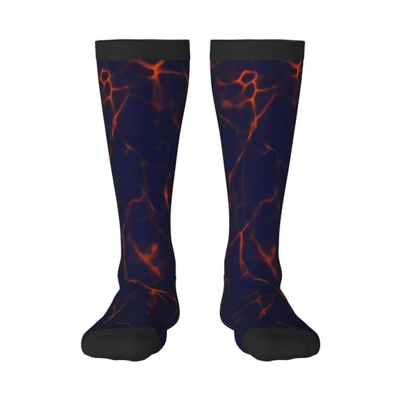 Sikiie lightning Print Knee Socks, High Socks Long Stretchy Sock Women Knee High Stocking, Long Socks for Women