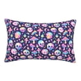 thumbnail image 1 of Sikiie mushroom colorful Skull star Print Plush Pillow Cover, Wrinkle-proof and Stain-resistant Pillow Protector without Pillow Core, Home Decoration-16"x24", 1 of 6
