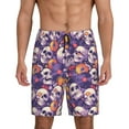 thumbnail image 1 of Sikiie music Skull record Mens Pajama Shorts, Lightweight Lounge Pant with Pockets Soft Sleep Pj Shorts for Men3X-Large, 1 of 6