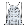 thumbnail image 1 of Sikiie penguin tree star Drawstring Backpack Drawstring Bags, Draw String Back Bag for Sports, Gym, Travel, Swimming, Beach-Medium, 1 of 6