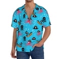 thumbnail image 1 of Sikiie pirate Octopus Print Men's Wrinkle Free Untucked Cuban Shirt Business Casual Button Down Shirts Short Sleeve Shirt-X-Large, 1 of 5