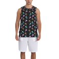 thumbnail image 1 of Sikiie purple cyan brown Skull Basketball Jersey Reversible Men's Mesh Athletic Sports Shirts Training Practice S-4XL4X-Large, 1 of 6